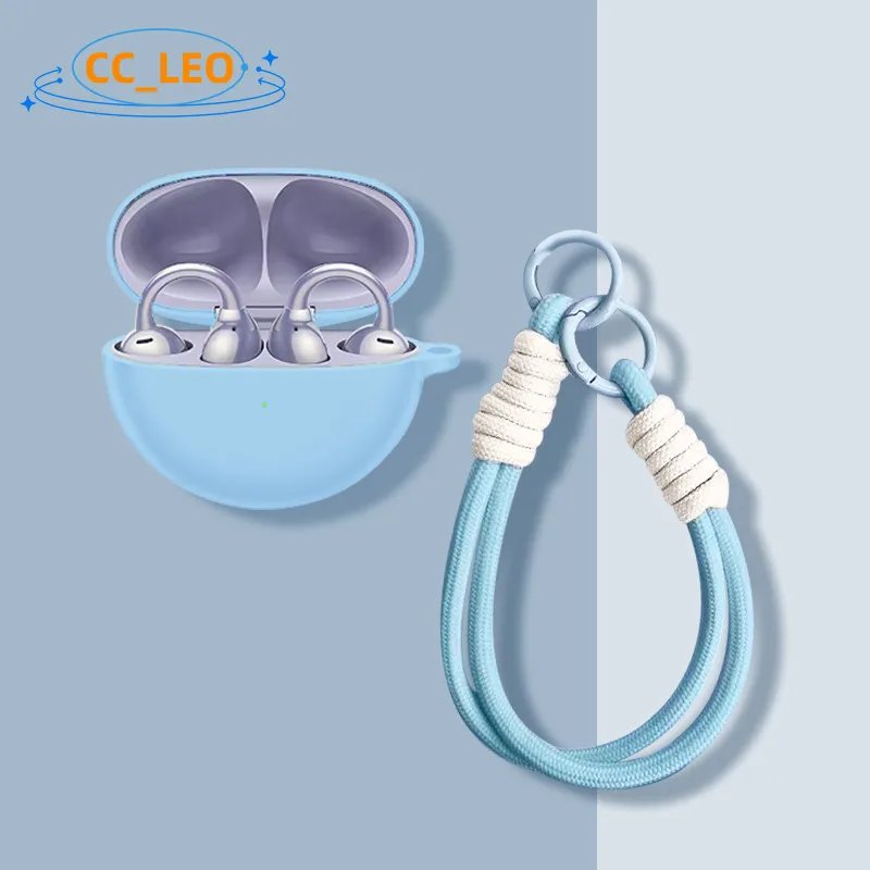 Funda con Clip para auriculares Honor Choice, funda suave de silicona adecuada para Honor Choice, funda protectora con Clip para auriculares, colgante con cordón - imagen 3