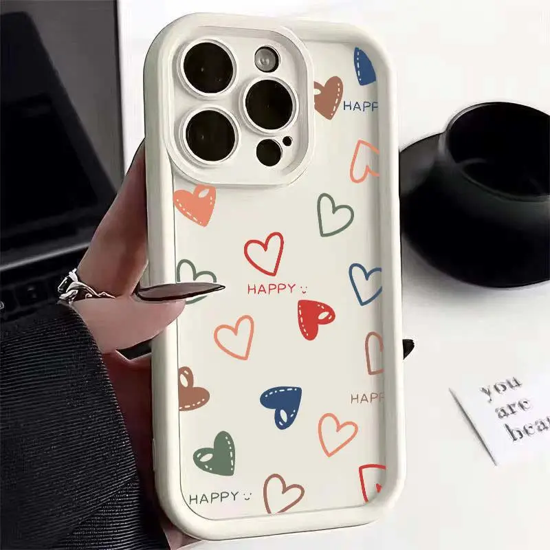 Funda de teléfono con forma de corazón de amor para OPPO Reno 10 5G 11 12 Pro 12F 8T 6 8 A3 Pro 7 4G 5 6 Lite A60 A78 A58 A77 A57 A98 A38 A17 - imagen 2