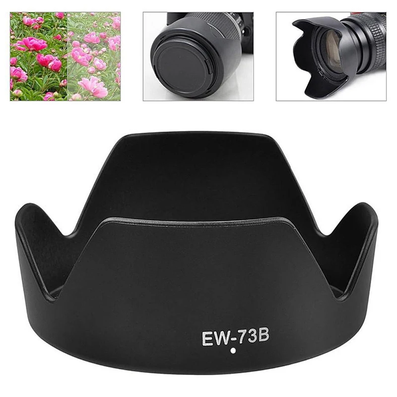 Parasol de lente de cámara de 67mm para EW 73B EW-73B Canon 60D 70D 600D 17-85 18-135 Protector de lente - imagen 2