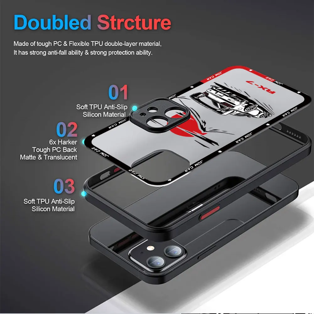 Funda de lujo de TPU para iPhone 15 Plus 7 8 Plus 11 Pro SE 13 14 Pro Max XR 12 Mini XS X XS Cool Car Cover - imagen 3