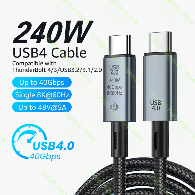 Cable USB-C 4.0 – Carga rápida y vídeo 8K Ultra HD Premium oficial - imagen 2