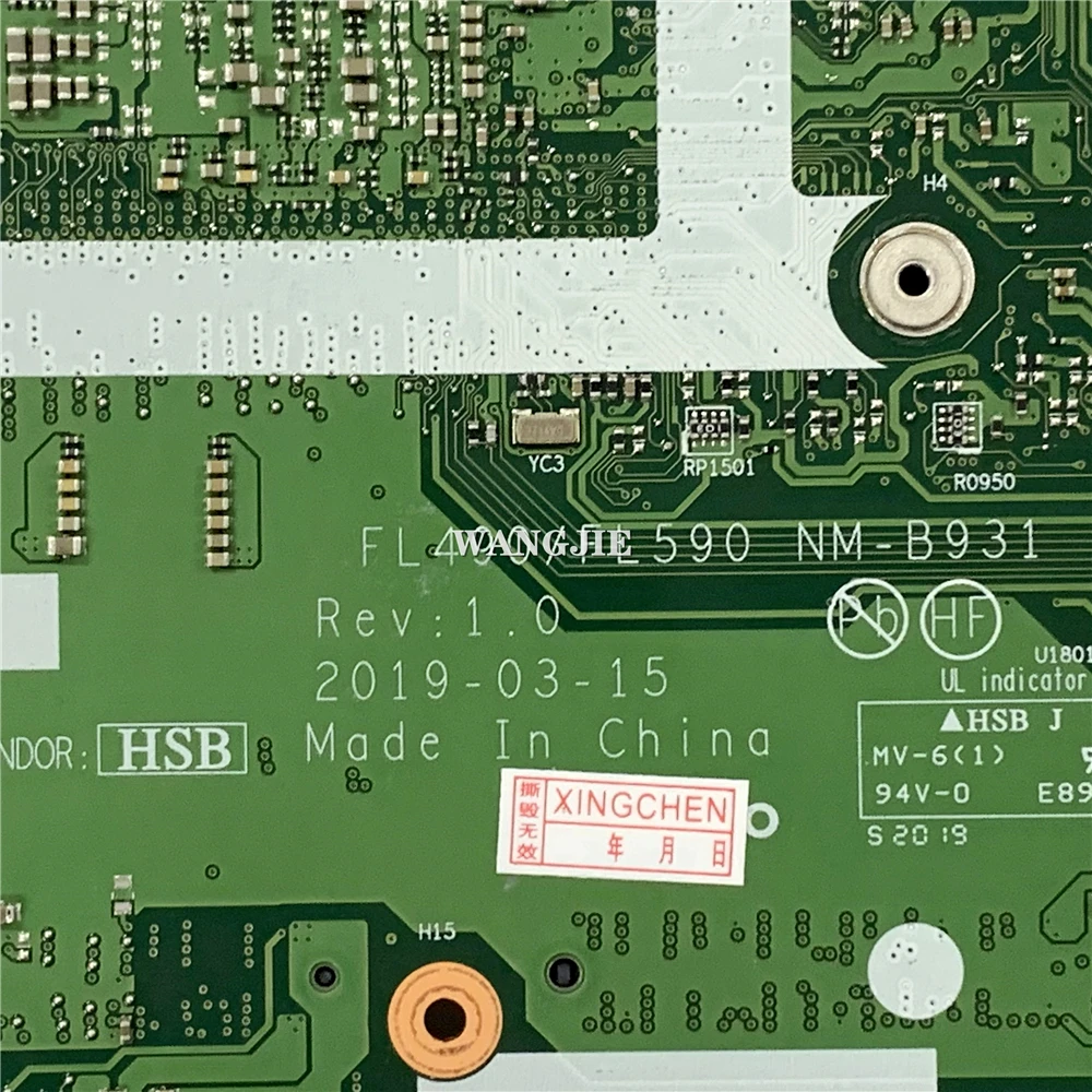 Para Lenovo ThinkPad L490 placa base de computadora portátil con I5-8265U CPU FRU:02DM162 FL490/FL590 NM-B931 DDR4ed - imagen 5