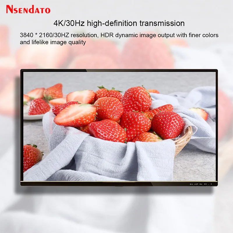 Receptor extensor HDMI 4K 60m 100m sobre RJ45 Cat6 2 en 6 salidas divisor de interruptor HDMI 2x6 convertidor de conmutador de Audio y vídeo HDMI - imagen 3