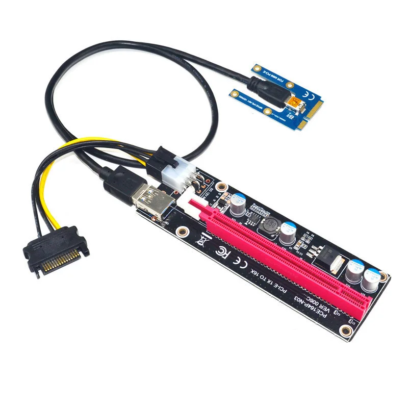 Mini PCIe a PCI express 16X Riser para portátil tarjeta gráfica externa EXP GDC BTC Antminer Miner mPCIe a PCI-e slot Mining Card - imagen 2