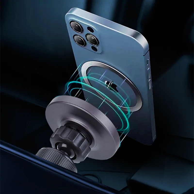 Cargador Inalámbrico Magnético 15W Luz RGB 360 ° Soporte de teléfono con rotación para Magsafe iPhone 17~12 Samsung Xiaomi carga rápida - imagen 4