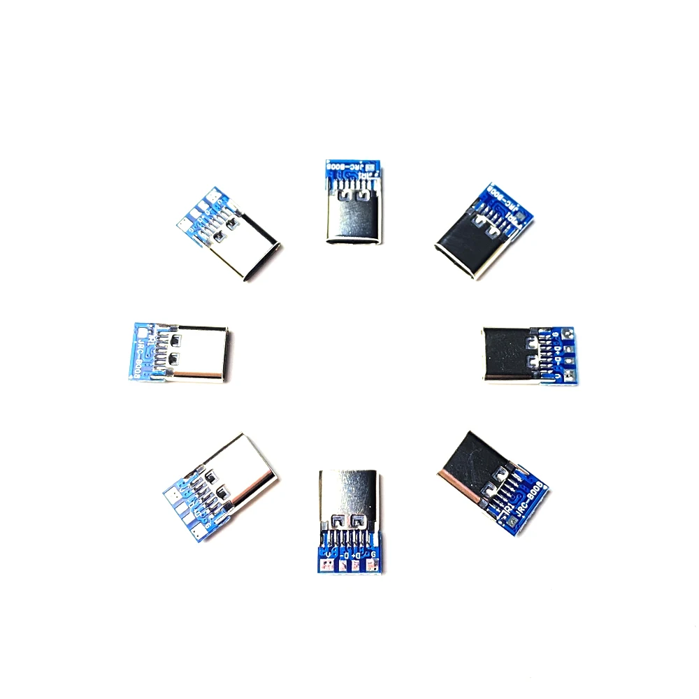 Conector USB 3,1 tipo C de 3/5/10/20 piezas, receptáculo hembra de 14 pines, orificios pasantes, PCB 180, escudo Vertical, USB-C1 - imagen 5