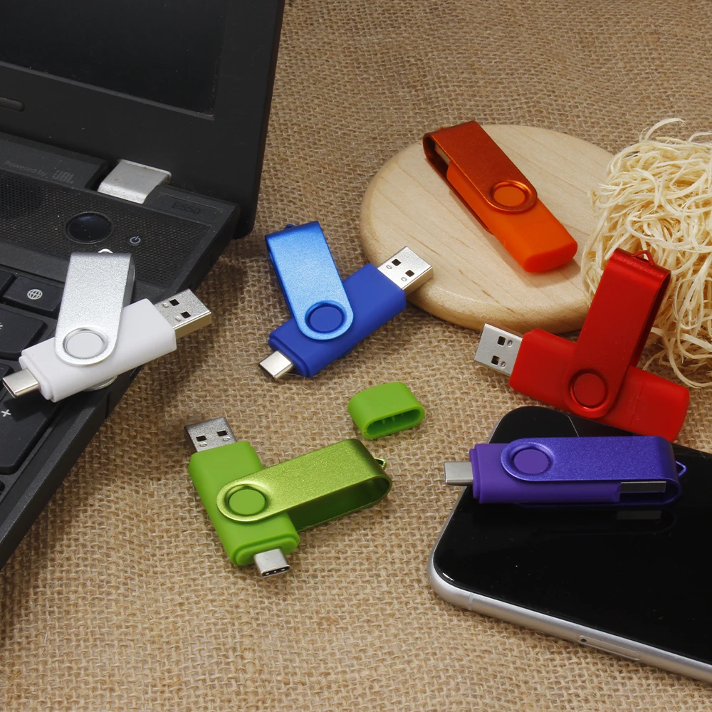 100 Uds TYPE-C unidad Flash USB3.0 128GB regalos de navidad Pen Drive 64GB logotipo personalizado gratis memoria Stick 32G capacidad Real U disco 16G - imagen 4