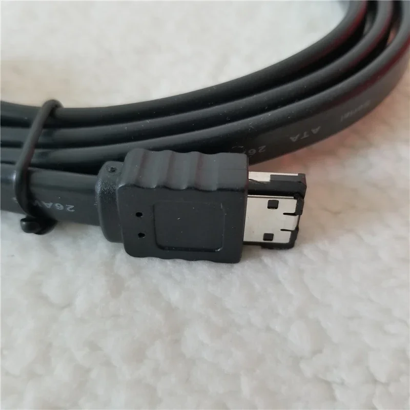 ESATA extensión de datos de Cable tipo plano con blindaje para conexión de disco duro de chasis de PC, color negro, 1M - imagen 3