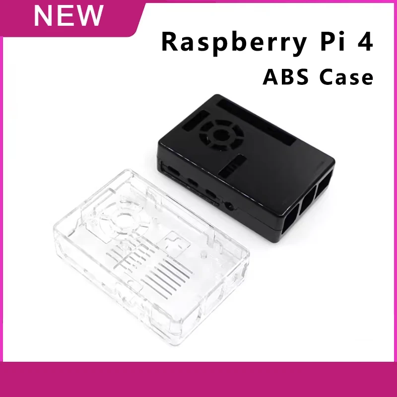 Raspberry PI 4B carcasa de plástico ABS con ventilador de refrigeración, placa base, caja protectora de disipación de calor fija
