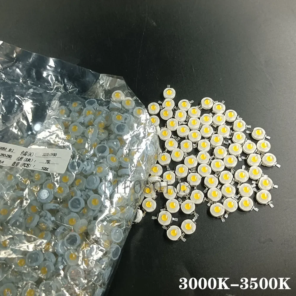 1W de alta potencia DC 3,2-3,6 V cuentas LED diodo de luz LED Chip SMD blanco cálido para foco Downlight bombilla de lámpara DIY - imagen 5