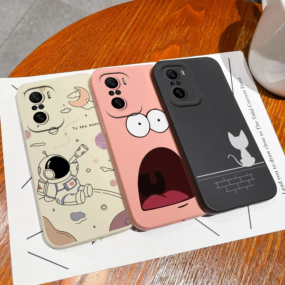 Funda para Redmi K40 Pro K40S K40Gaming Shell elegante estilo simplicidad Funda trasera de teléfono de silicona líquida para Redmi K 40 Funda Coque - imagen 2