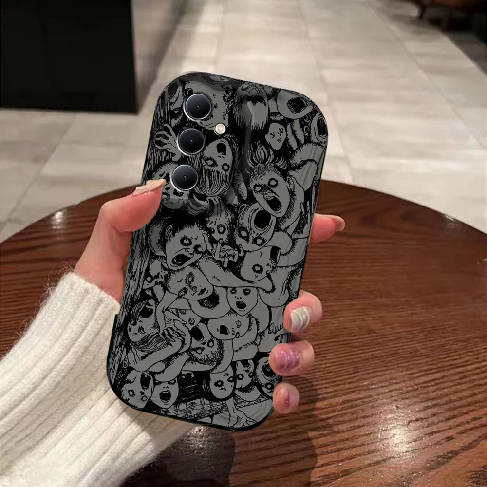 Junji Ito Terror comics 3D Wave funda para Xiaomi Redmi 13C 12 12C 10 10C 9 9C A1 A2 K50 K40 Note 13 12 11 10 Pro Plus 4G 5G - imagen 4