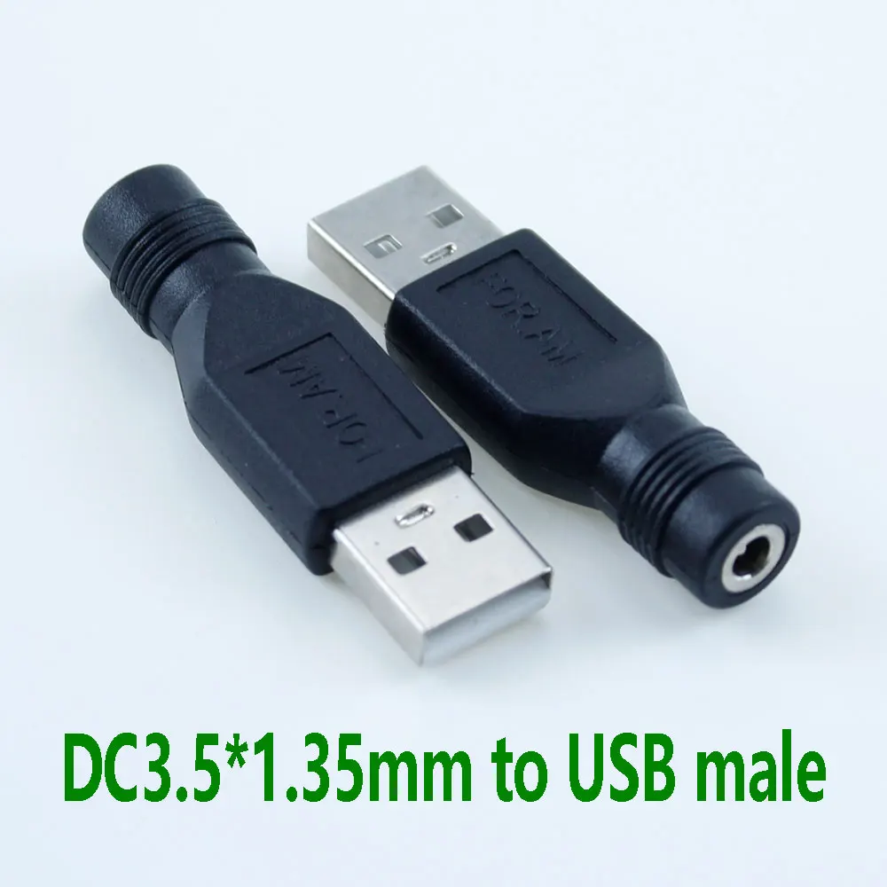 Adaptador USB a DC hembra, 1 piezas, 4,0x1,7/3,5x1,35mm, macho a hembra 4017/35135