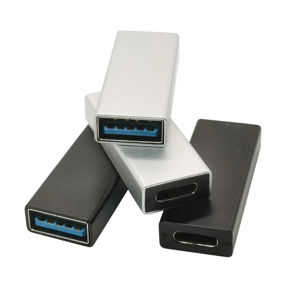 USB C de alta velocidad USB 3.1 tipo C hembra a USB 3,0 A hembra adaptador convertidor 5gbps transmisión Aata negro plata - imagen 4