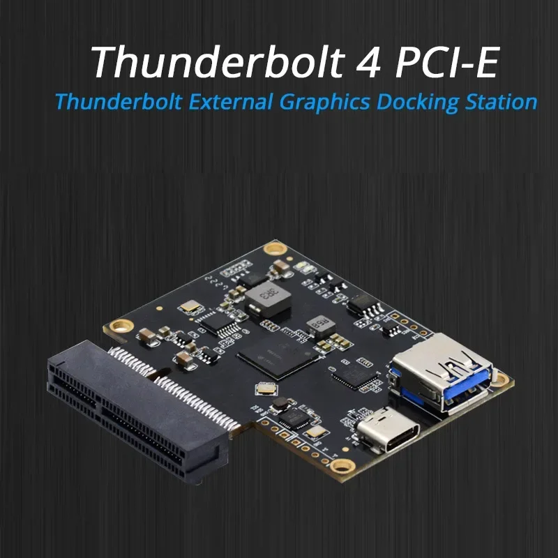 Thunderbolt4 a PCI-E 4X Estación de acoplamiento de gráficos externos Adaptador de núcleo USB4 40 Gbps USB4 a PCIE SSD 4x Compatible con Apple Ma - imagen 2