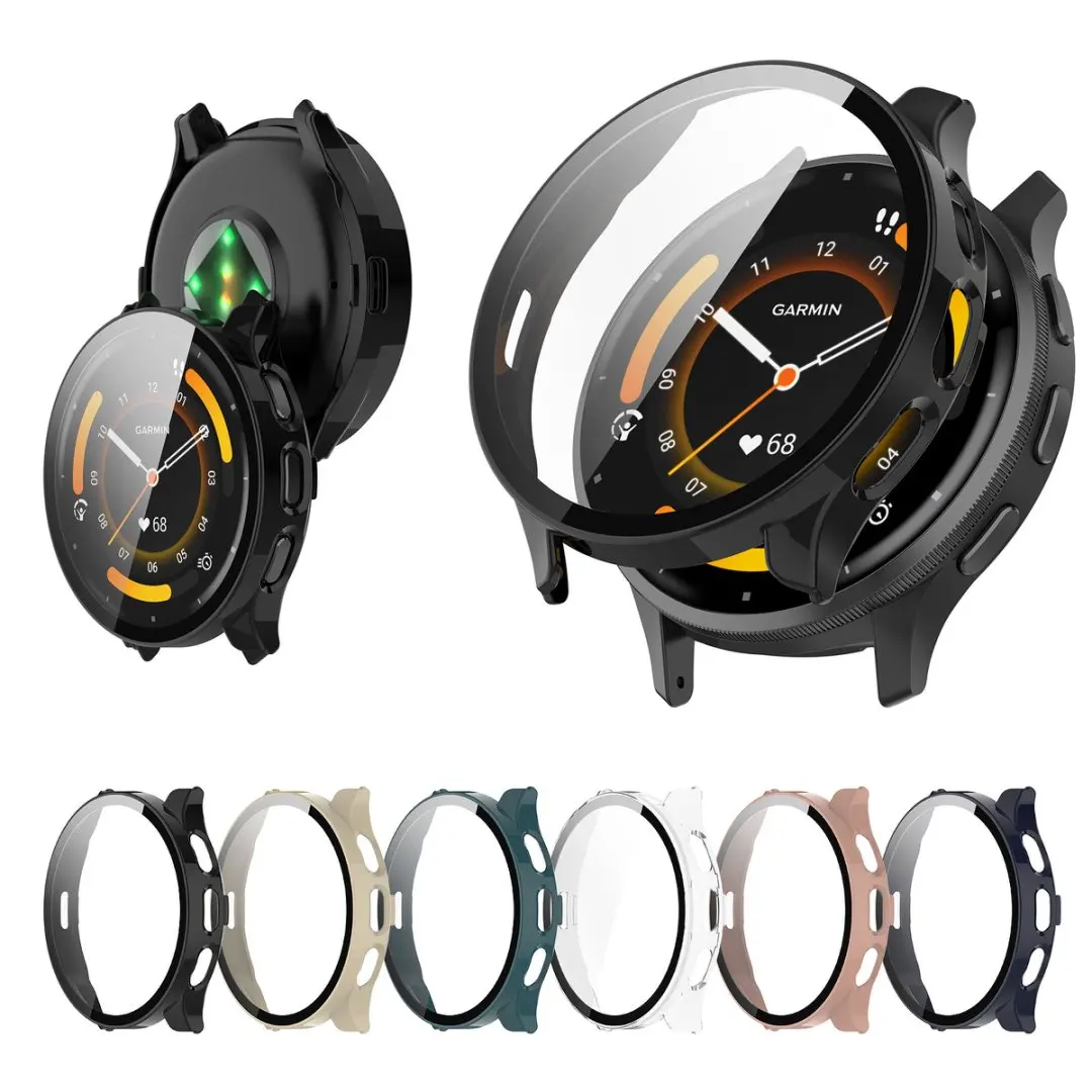 Funda de PC + vidrio templado para reloj inteligente Garmin Venu 3, cubierta protectora, parachoques para Garmin Venu 3, accesorios de carcasa protectora de pantalla - imagen 2