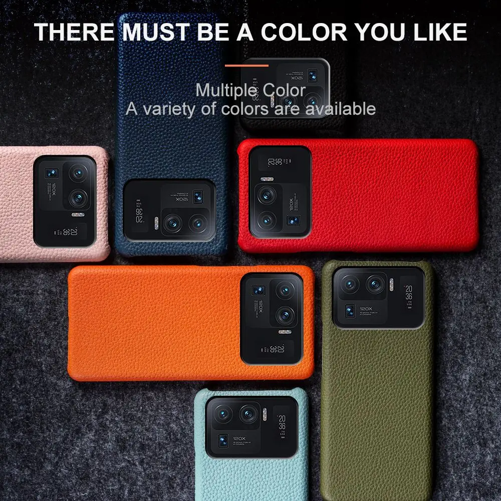 Funda de teléfono de negocios para Xiaomi15 Pro 11TPro 11Lite 10T 13 textura de lichi funda trasera de cuero genuino Etui Coque Fundas a prueba de golpes - imagen 3