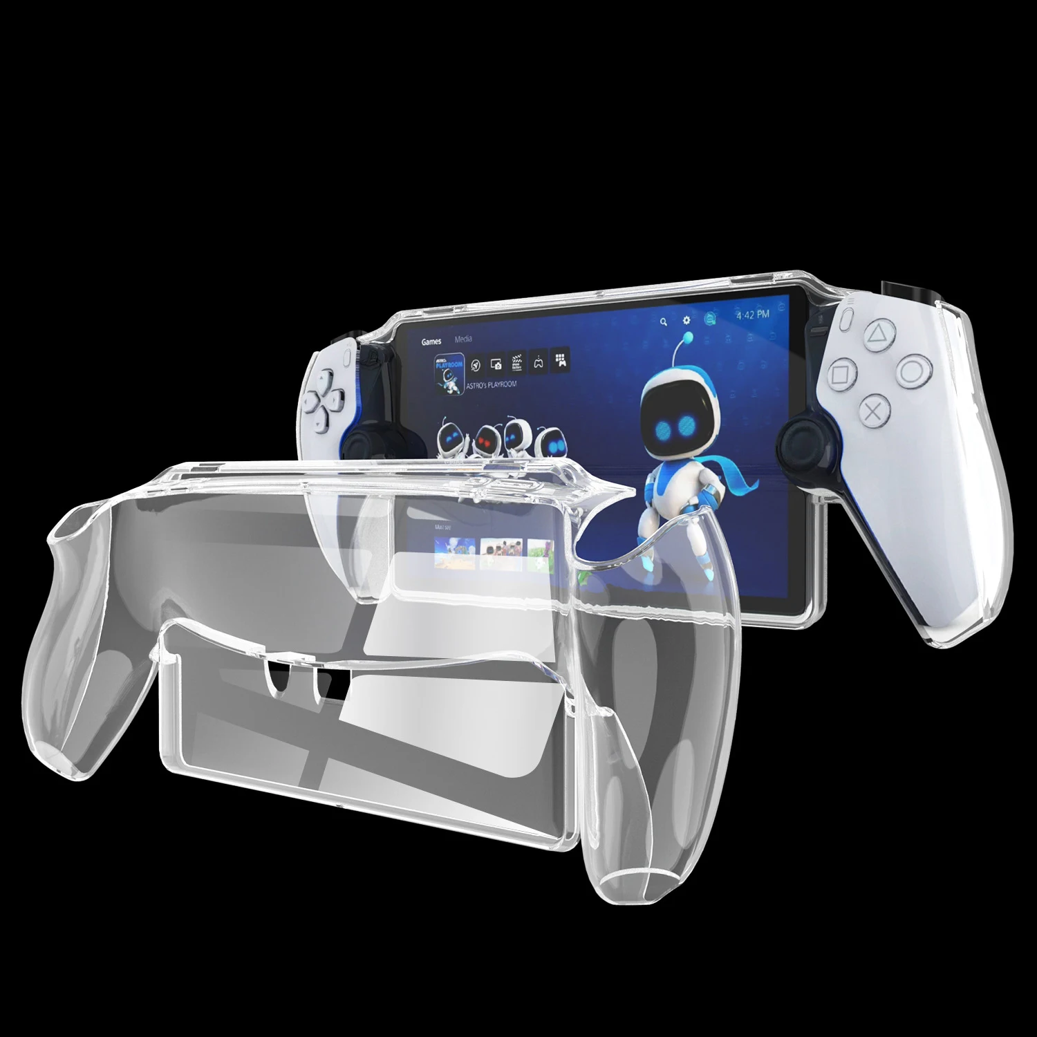 Funda protectora de silicona transparente para consola de juegos Sony PlayStation Portal, funda trasera ergonómica, accesorios para juegos - imagen 4
