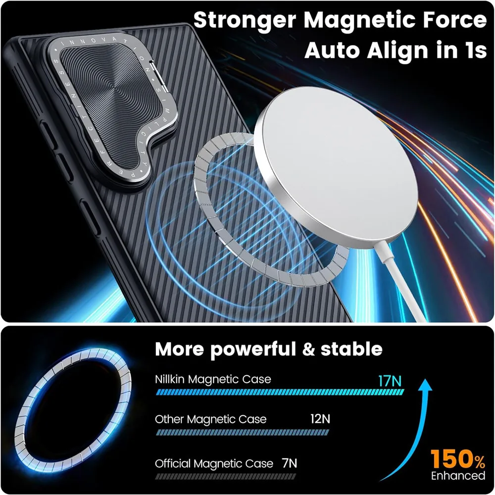 Nillkin-funda magnética para Samsung Galaxy S24 Ultra, carcasa para Samsung Galaxy S24 Plus/S24, con soporte - imagen 3