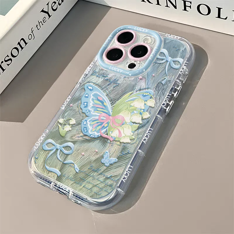 Funda de teléfono mariposa para iPhone 13 Funda iPhone 11 16 Pro Max XR 14 12 7 8 Plus SE 16promax 16pro Funda suave de silicona Carcasas - imagen 5