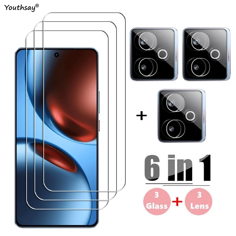 Vidrio Gule completo para Realme GT7, vidrio templado Realme GT 7 7T, Protector de pantalla, película protectora para lente de cámara de teléfono para Realme GT7 - imagen 2