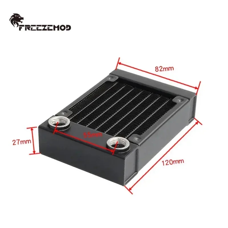 Disipador de calor de aluminio para enfriador de agua, fila de enfriador de líquido pequeño para radiador 80/160 para láser de impresión médica, SR-L de ventilador de 80mm que combina