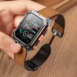 Correa magnética de cuero y silicona de 22mm para correa C20 Pro, pulsera de repuesto para reloj inteligente, Correa para nueva pulsera C20 Pro C25 C26