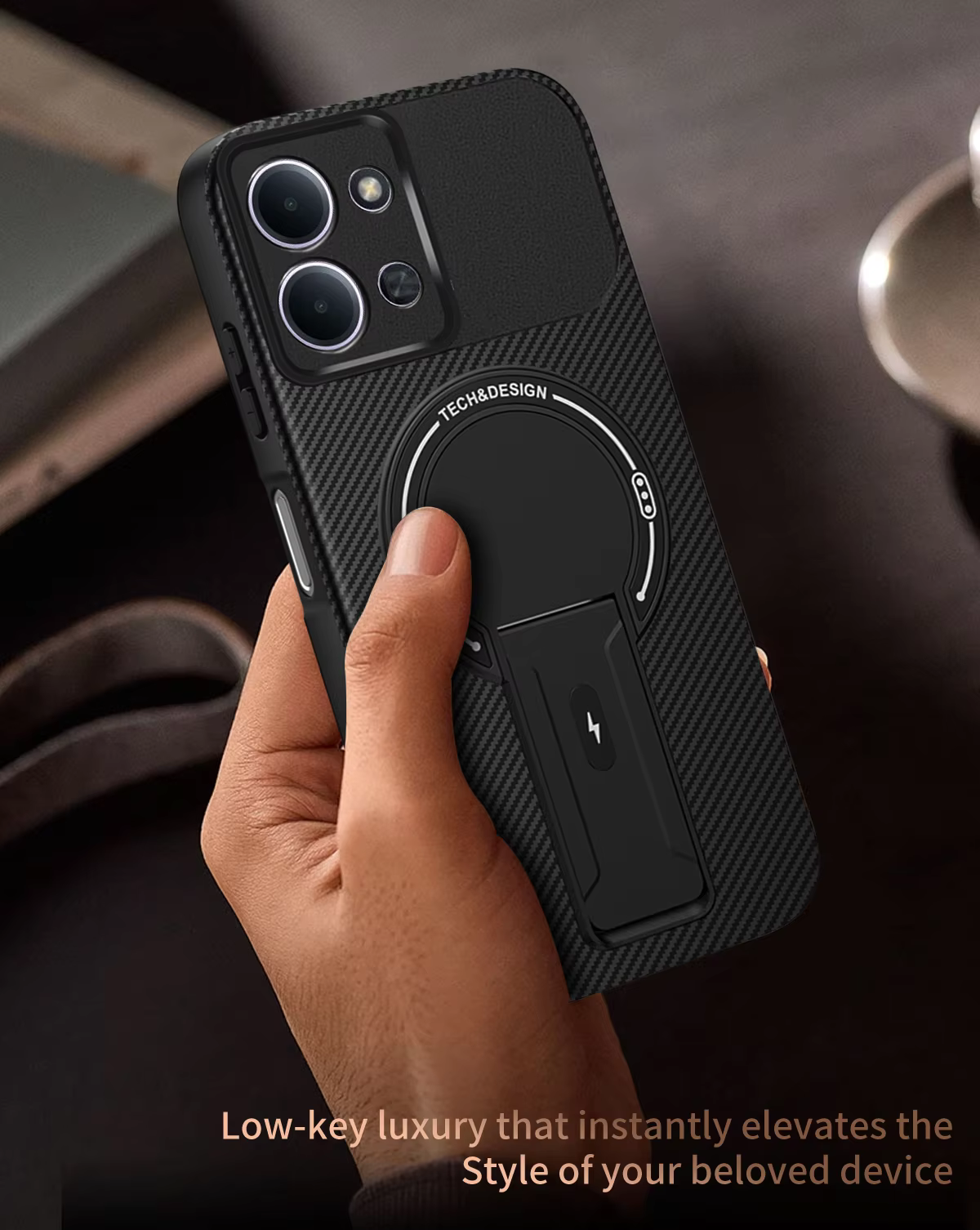 Funda magnética para POCO C85 Redmi 15C 4G, soporte con patrón de fibra de carbono, protección militar contra caídas, cubierta a prueba de golpes para POCO C85 - imagen 5