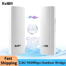 KuWFi CPE Exterior 5 GHz 900 Mbps – Puente WiFi Largo Alcance