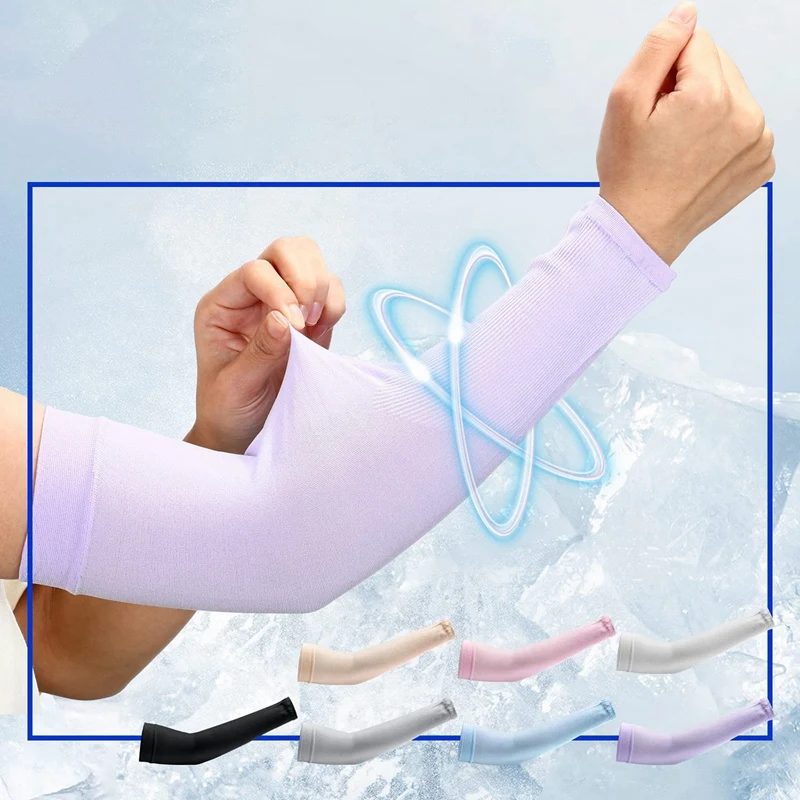 Mangas de brazo de refrigeración para hombre y mujer, calentadores de protección UV para correr, ciclismo, senderismo y Golf, 10 pares - imagen 4