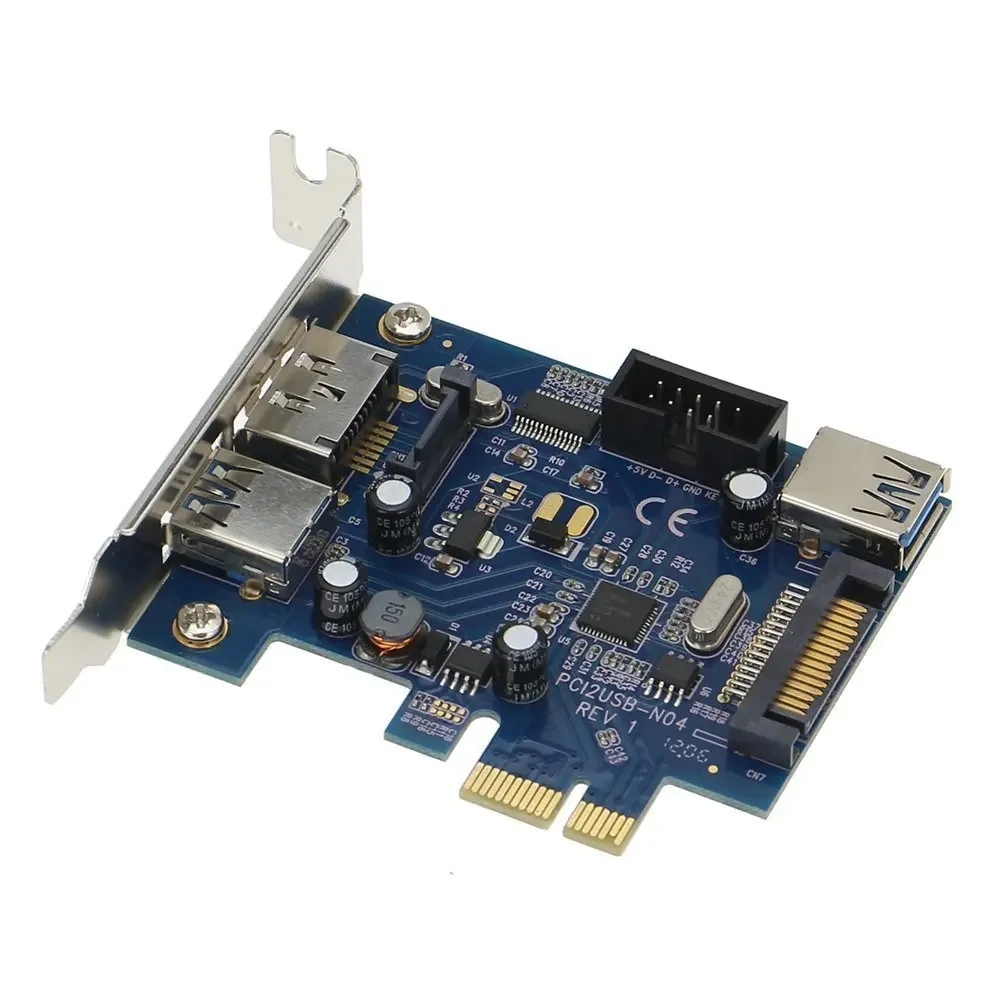 Puerto USB3.0 externo, puerto eSATA de alimentación, USB interno 3,0 de 9 pines, tarjeta PCIe con toma de corriente SATA de 15 pines (NEC / Renesas uP - imagen 4