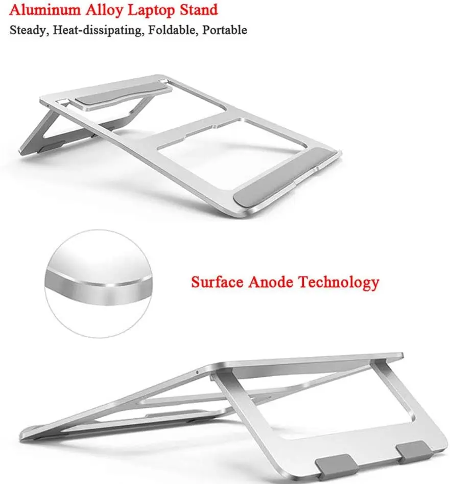 Soporte para tableta y portátil, soporte Universal ajustable de aleación de aluminio plegable, soporte de escritorio para Macbook de 10 ''-15,6'', portátil Notbebook - imagen 2