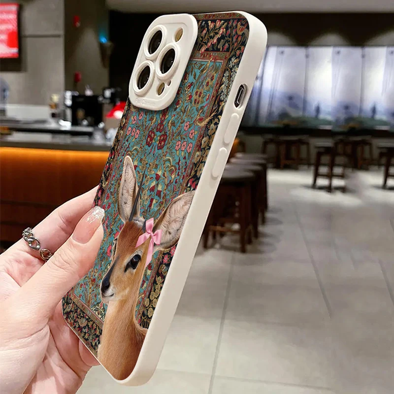 Funda de teléfono con estampado de ciervo Retro azul americano para Samsung Galaxy S25 FE S24 S23 Ultra S22 Plus A16 A26 A25 A36 A56 A55 A54 A53 - imagen 5