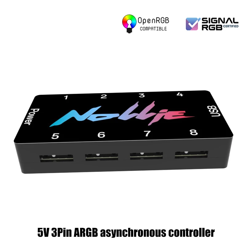 Controlador asíncrono Nollie 5V ARGB, tira de luz, concentrador, compatible con software SignalRGB OpenRGB, caja de computadora, gestión del sistema RGB - imagen 3