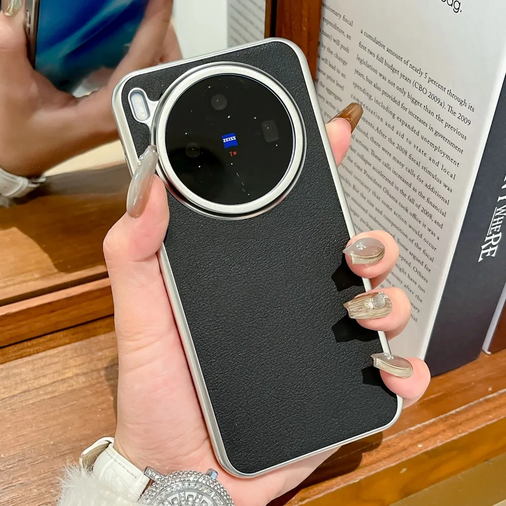 Para VIVO X300 Pro funda de lujo dura de PU funda protectora trasera para VIVO X300 X300Pro carcasa de teléfono - imagen 2