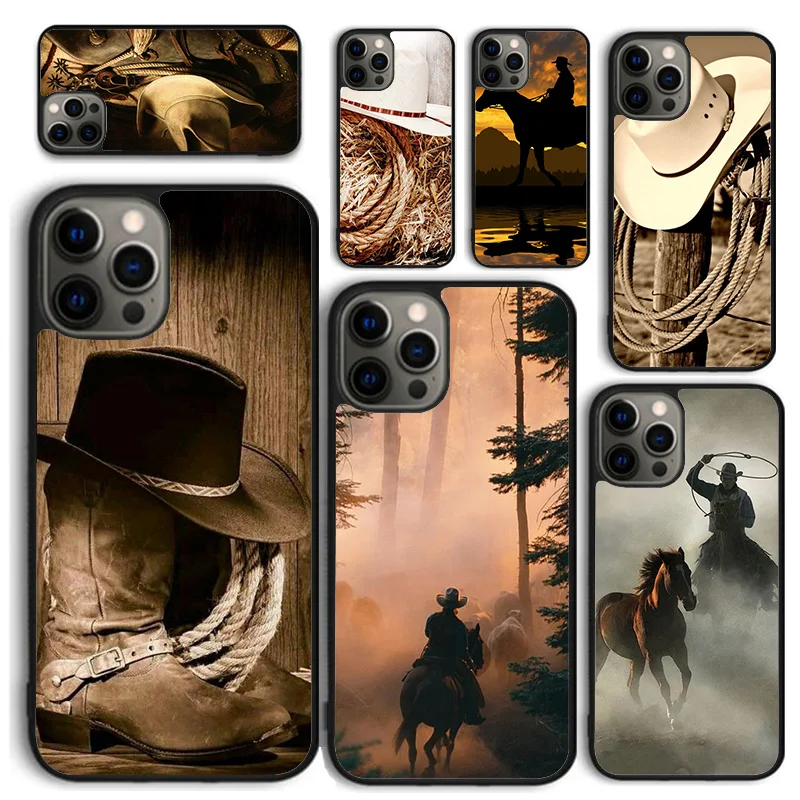 Funda de teléfono Extreme Sport Rodeo Cowboy para iPhone 17 Air 16 15 14 12 13 PLUS 11 PRO MAX contraportada Fundas Shell