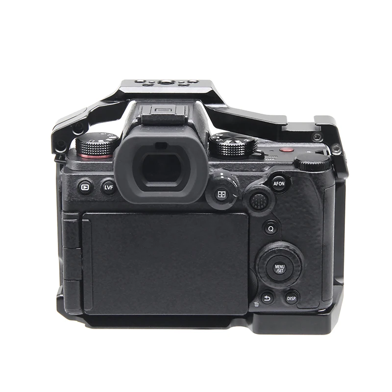 Jaula de cámara para Panasonic LUMIX S5II S52 con montaje de zapata fría y orificio de 1/4 3/8 ", Protector de carcasa de conejo de aleación de aluminio - imagen 4