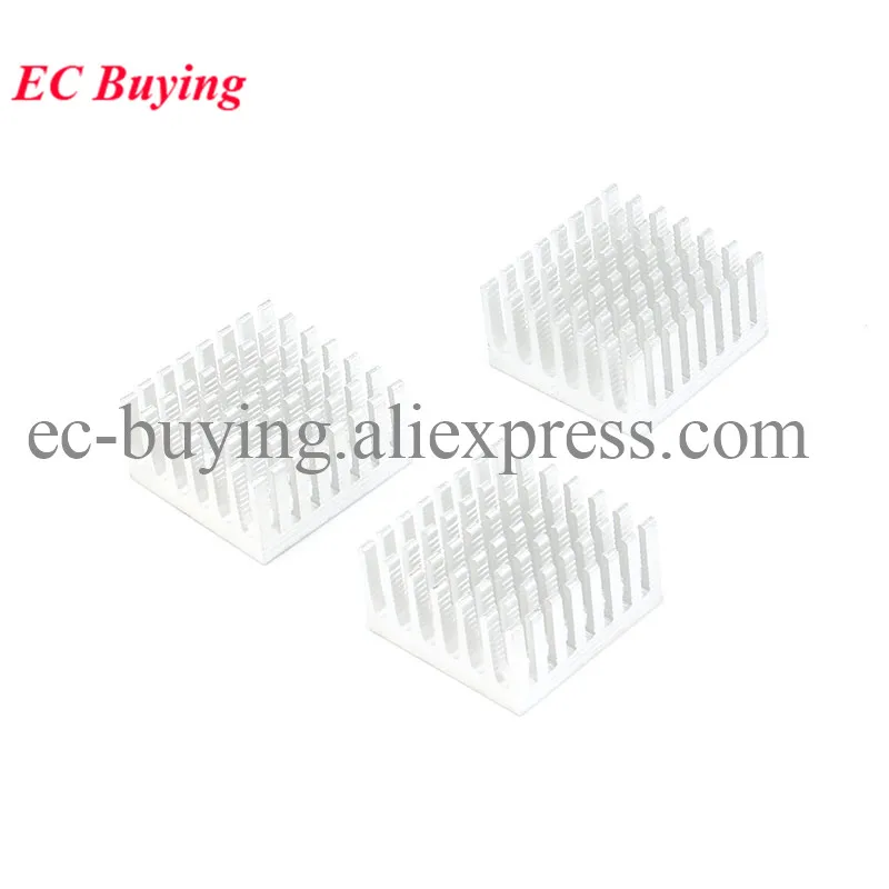 5 uds/1 unidad disipador de calor 28*28*15MM enfriador de radiador aleta de refrigeración disipador de calor de aluminio 28x28x15MM módulo IC PBC PCB negro plata oro - imagen 2