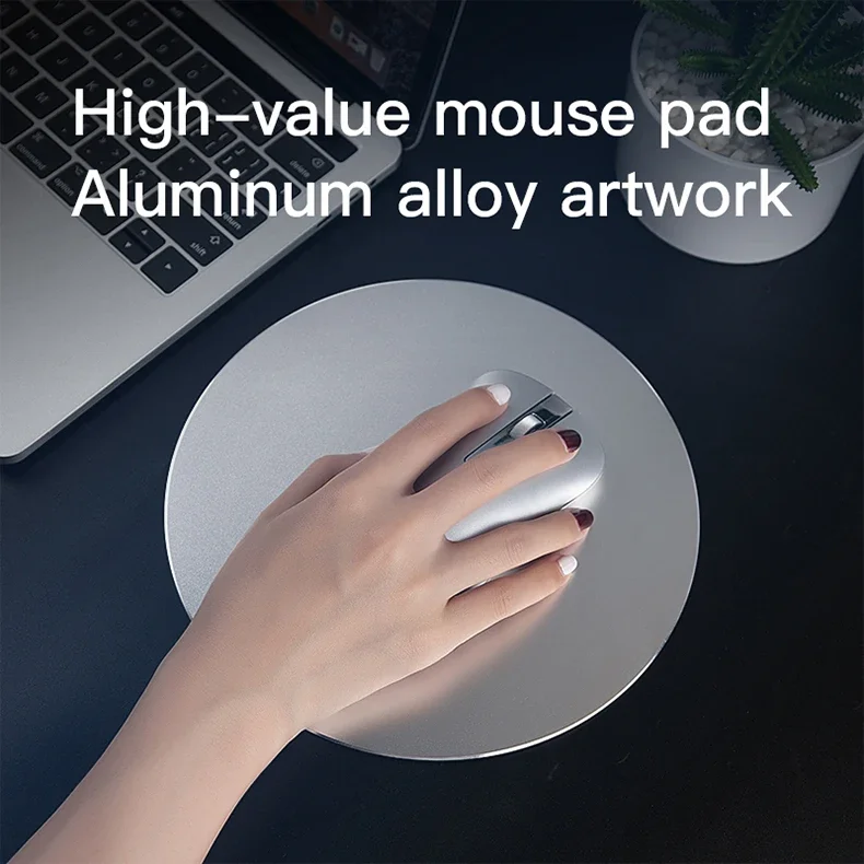 Aluminum Alloy Mouse Pad Gamer Protable Gaming Mouses Mat Mousepad Hard Mause Pads for Computer Laptop PC Accessories - imagen 2