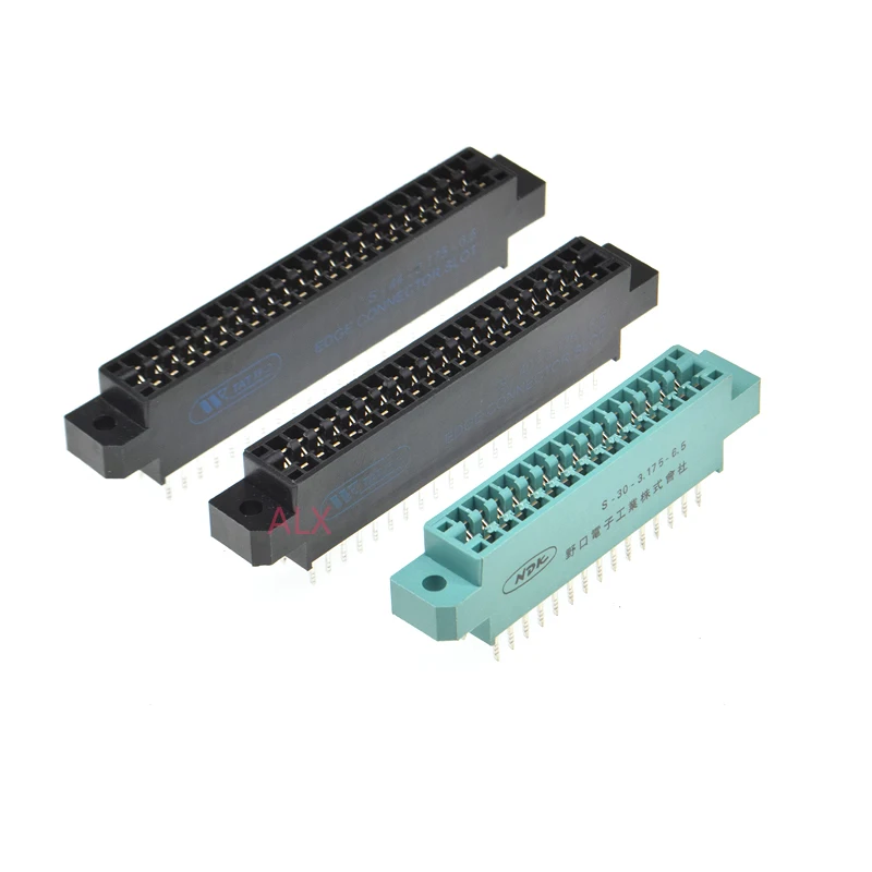 Ranura de conector de tarjeta de borde de 1 pieza, paso de 3.175mm, 30/40/44/56/60/72/80/86/100 Pines, PCB, enchufe de dedo dorado, orificios - imagen 2