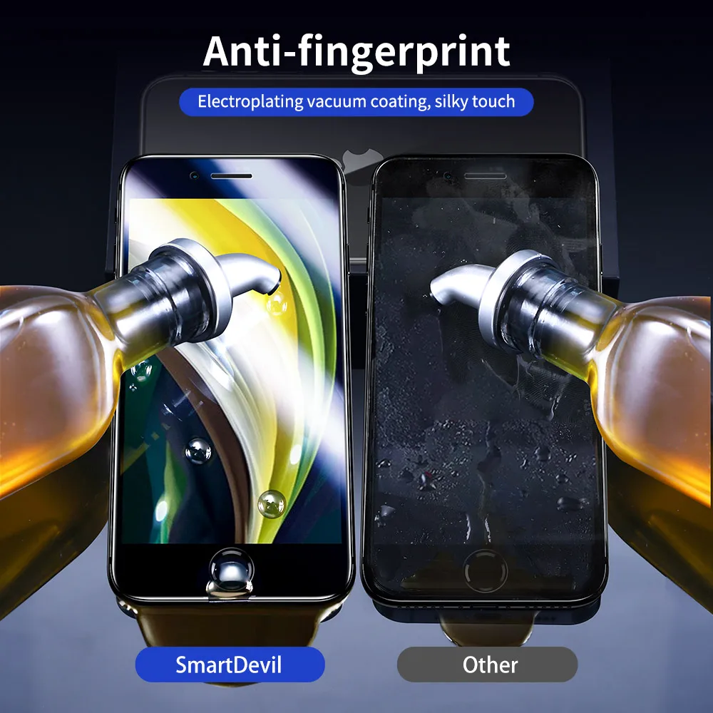 SmartDevil-Película protectora de pantalla para iPhone, cristal templado de diamante, HD, SE2023, SE 2020 - imagen 4