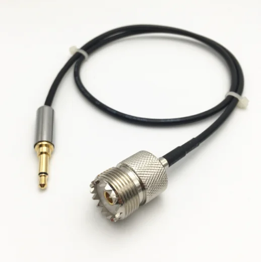 Nuevo Conector hembra UHF a conector macho Mono de 3,5mm 1/8 "50 Ohm RG174 Cable Coaxial RF puente - imagen 2