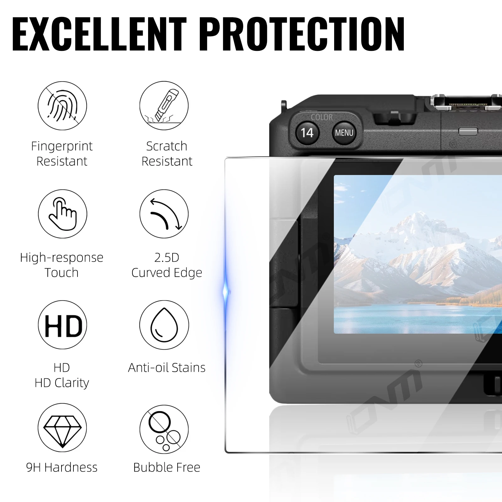 1-3 uds vidrio templado para Canon EOS C50, Protector de pantalla de vidrio 9H Premium HD película antiarañazos para accesorios de cámara C50 - imagen 5