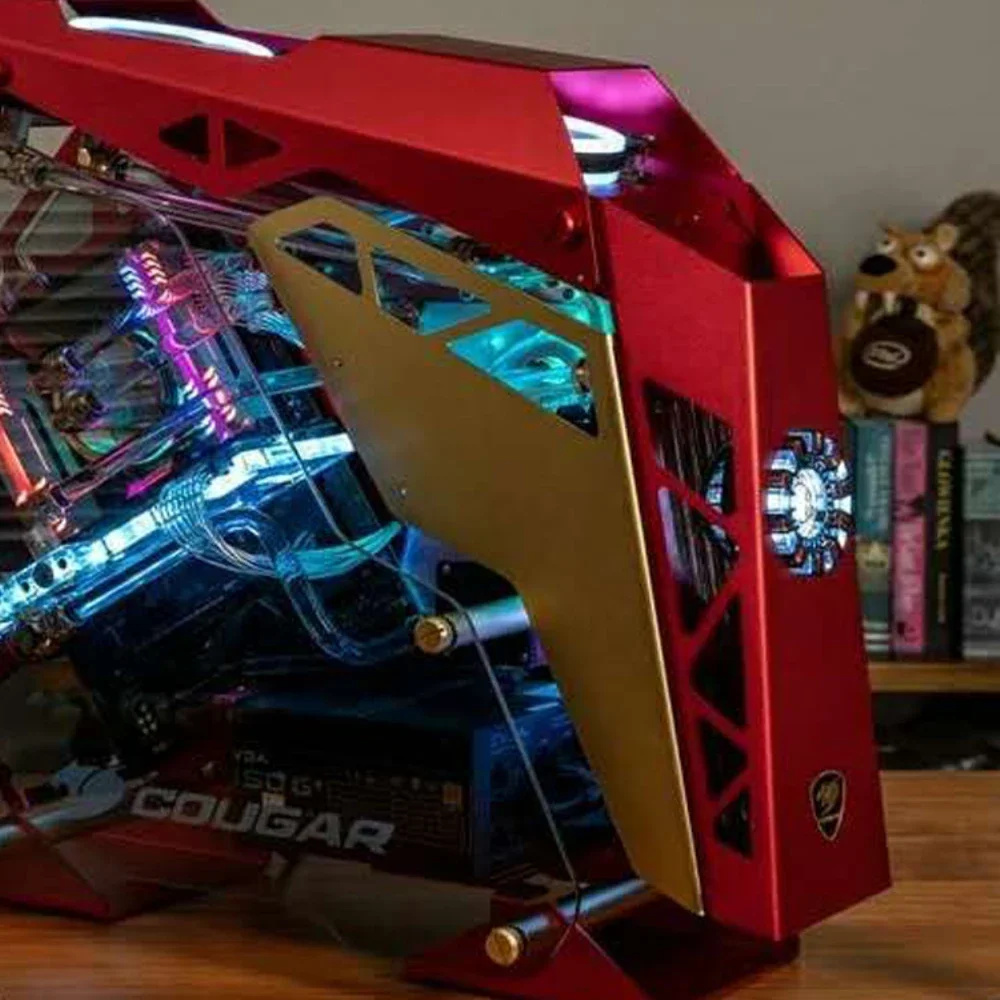 COUGAR Conqueror-Placa de chasis transparente, cubierta lateral Cougar personalizada para PC, gabinete AURA SYNC ROG, reacondicionamiento DIY - imagen 4