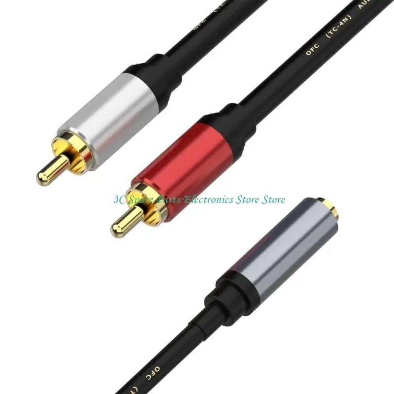 Cable auditivo 12pc 1 a 2 3.5 mm a 2RCA Conexión suave del adaptador auditivo - imagen 5