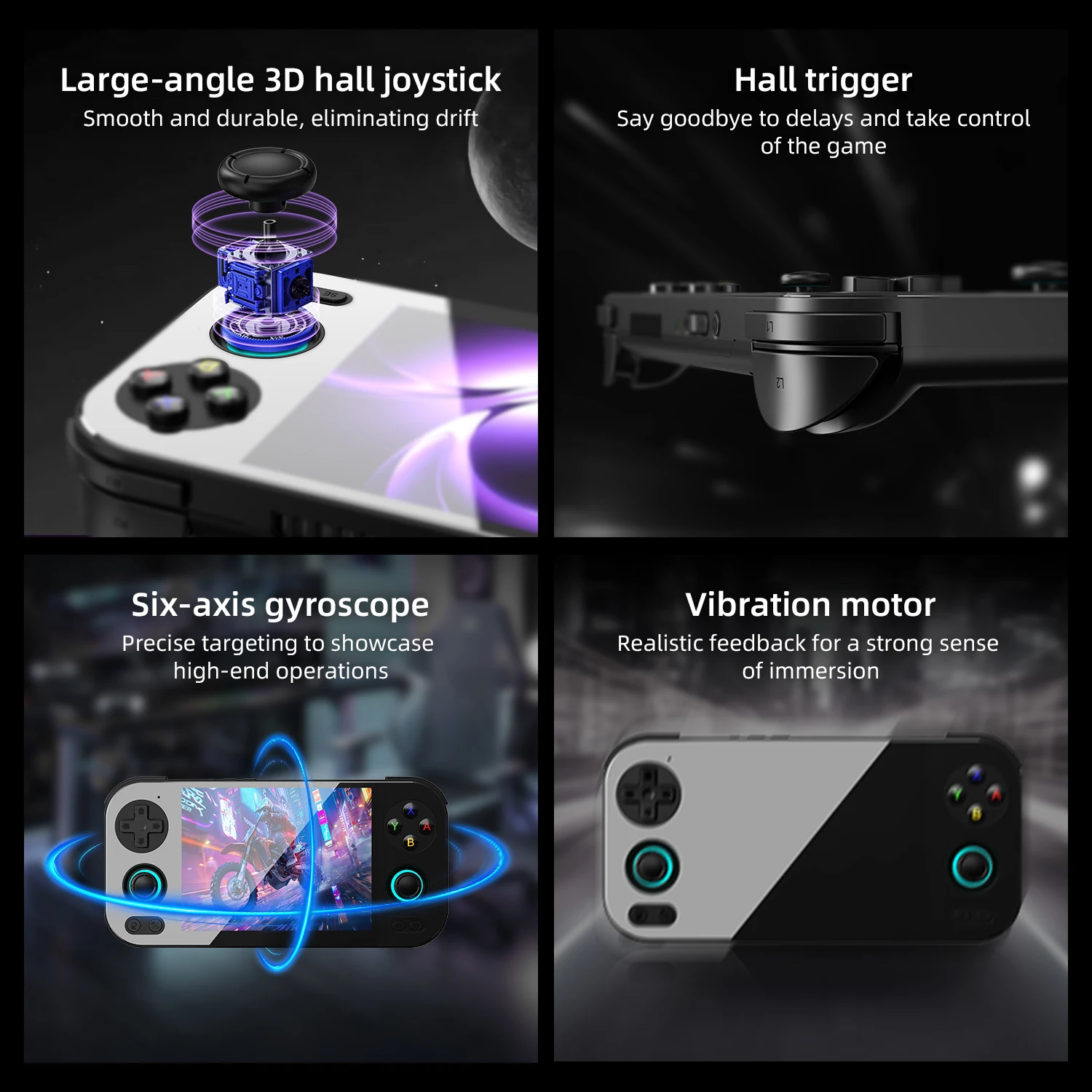 ANBERNIC-consola de juegos portátil RG 476H, pantalla LTPS integrada de 4,7 pulgadas, Joystick Hall 3D, sistema Android 13, compatible con asistente AI FOTA - imagen 4