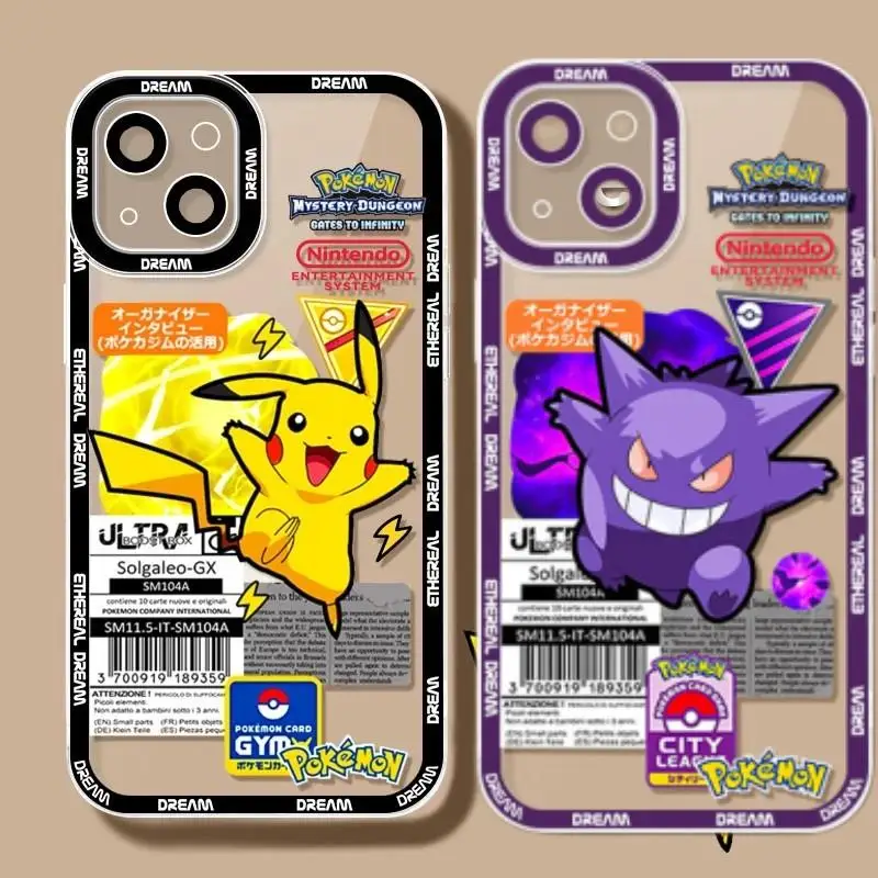 Funda de teléfono para Huawei Honor 90 Lite 5G X9A X8B X9B X7B Nova 7i 3i 5T 7 6 9 SE P30 Pro P40 Lite Y9 Prime 2019 Pokemon de dibujos animados - imagen 2