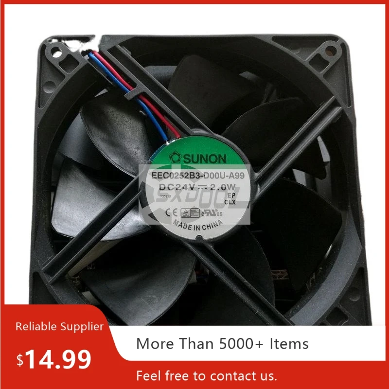 Ventilador Axial con caja de 120mm y 12cm para Sunon EEC0252B3-D00U-A99 120x120x25mm 24V 2,0 W 83CFM ventilador de refrigeración inversor silencioso
