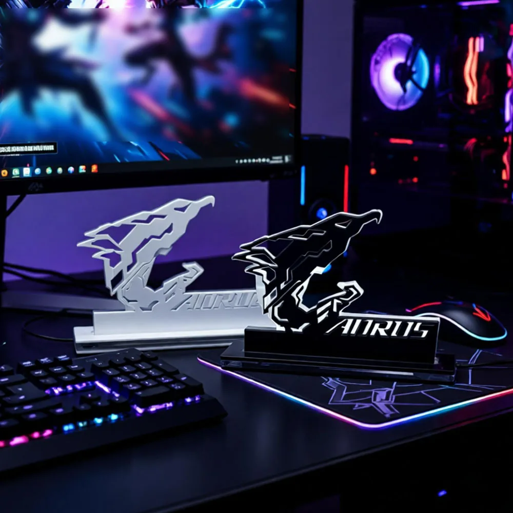 Personalidad DIY iluminación gabinete de juegos adornos de escritorio accesorios de chasis ARGB AURA SYNC acrílico - imagen 4