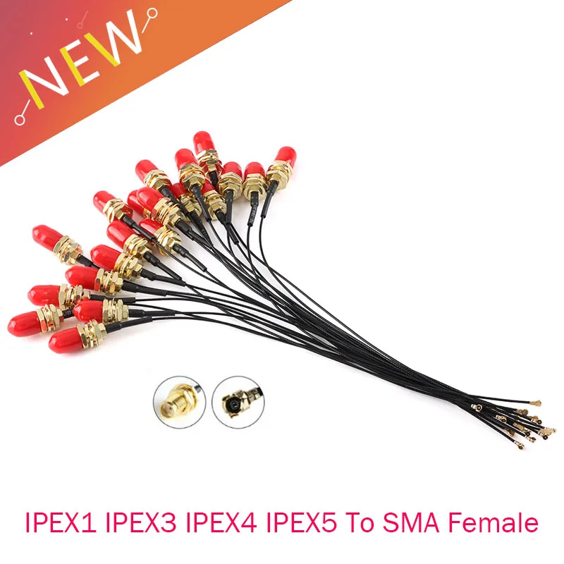 5 uds SMA/RP-SMA hembra a IPX1 IPX3 IPX4 IPX5 IPX RF cable Pigtail para antena de placa WIFI